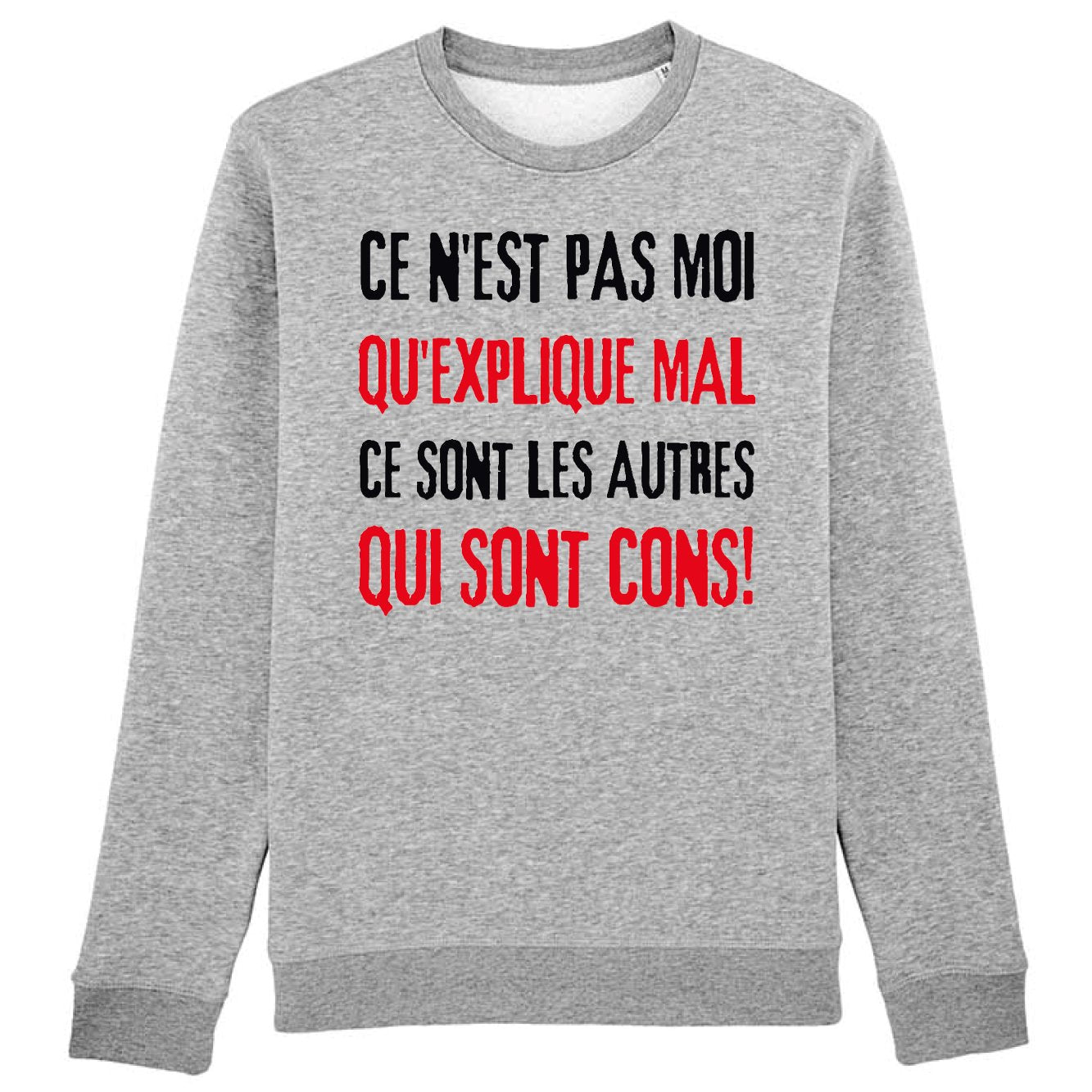 Sweat Adulte Ce n'est pas moi qui explique mal