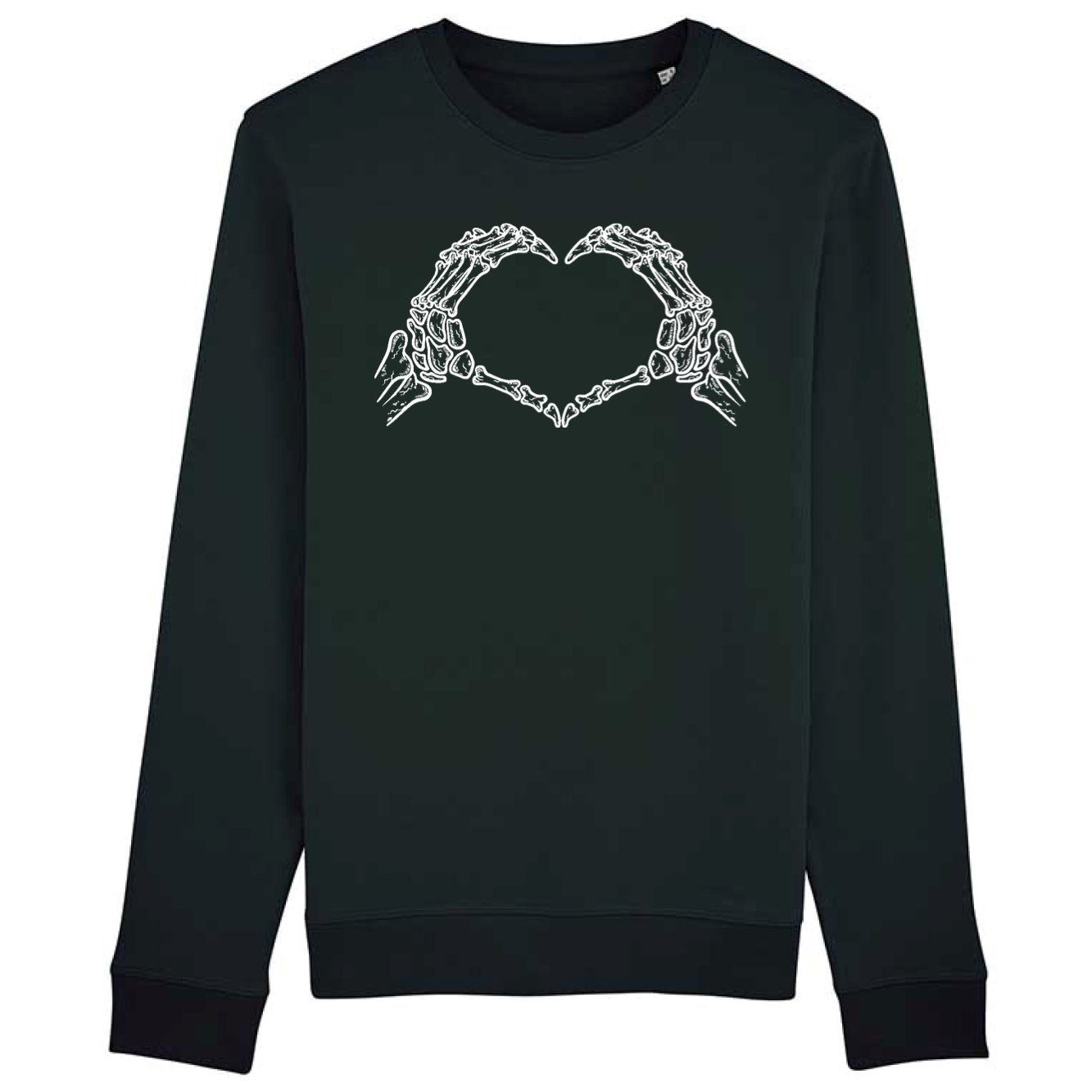 Sweat Adulte Coeur mains squelette