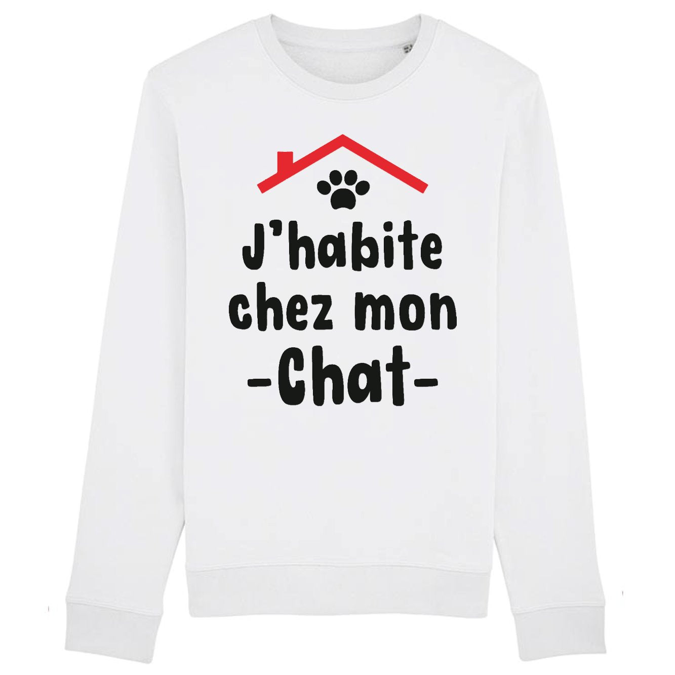 Sweat Adulte J'habite chez mon chat