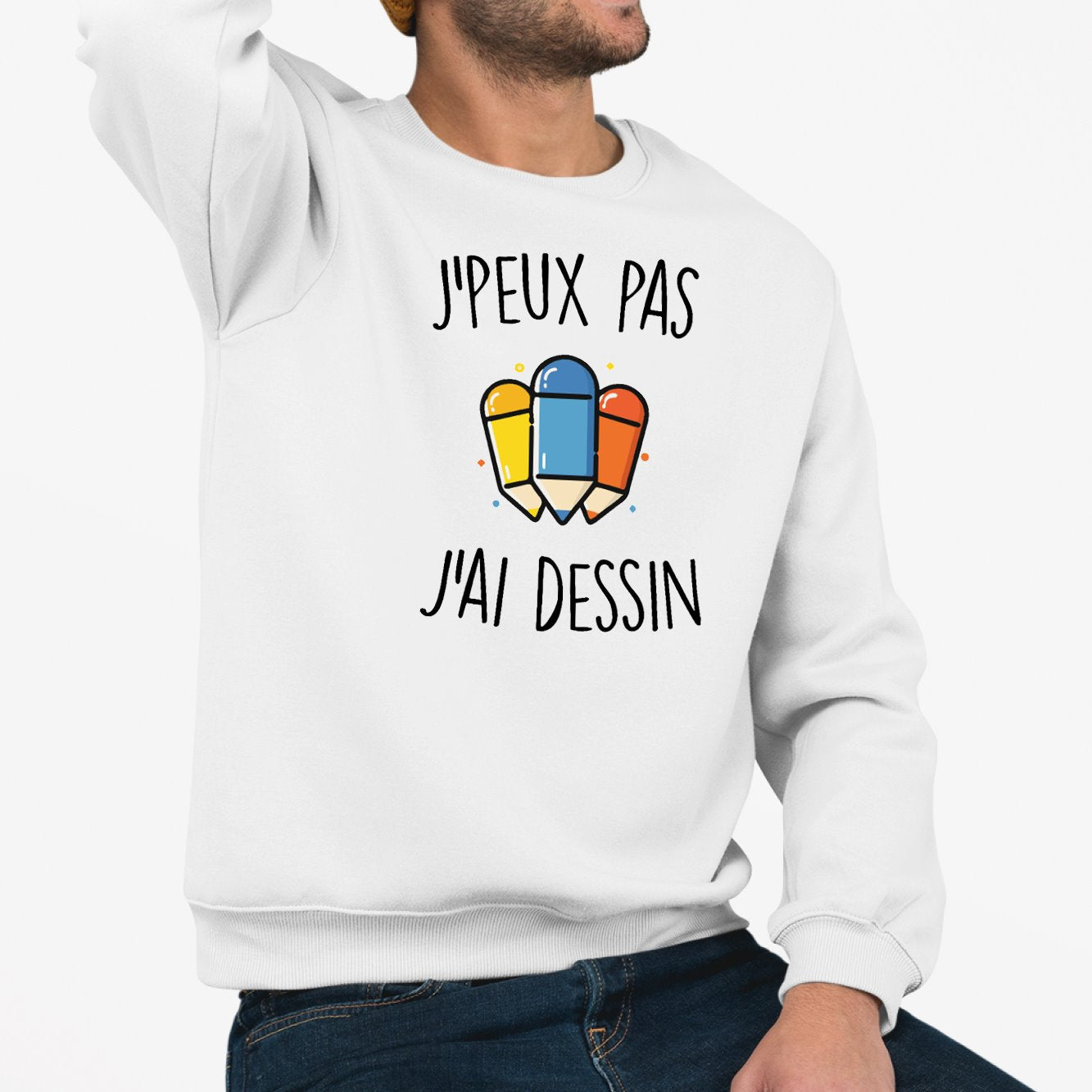 Sweat Adulte J'peux pas j'ai dessin