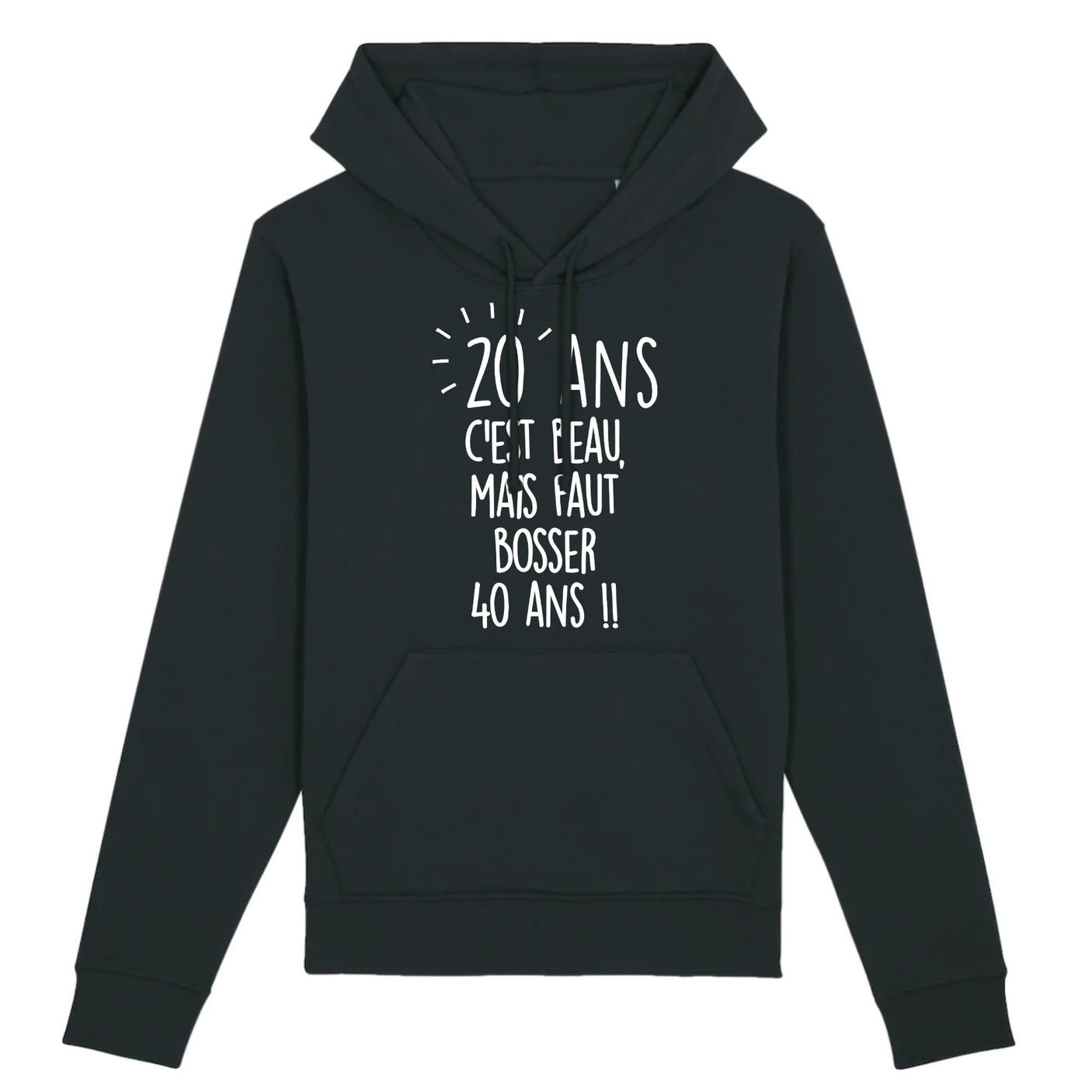 Sweat Capuche Adulte Anniversaire 20 ans