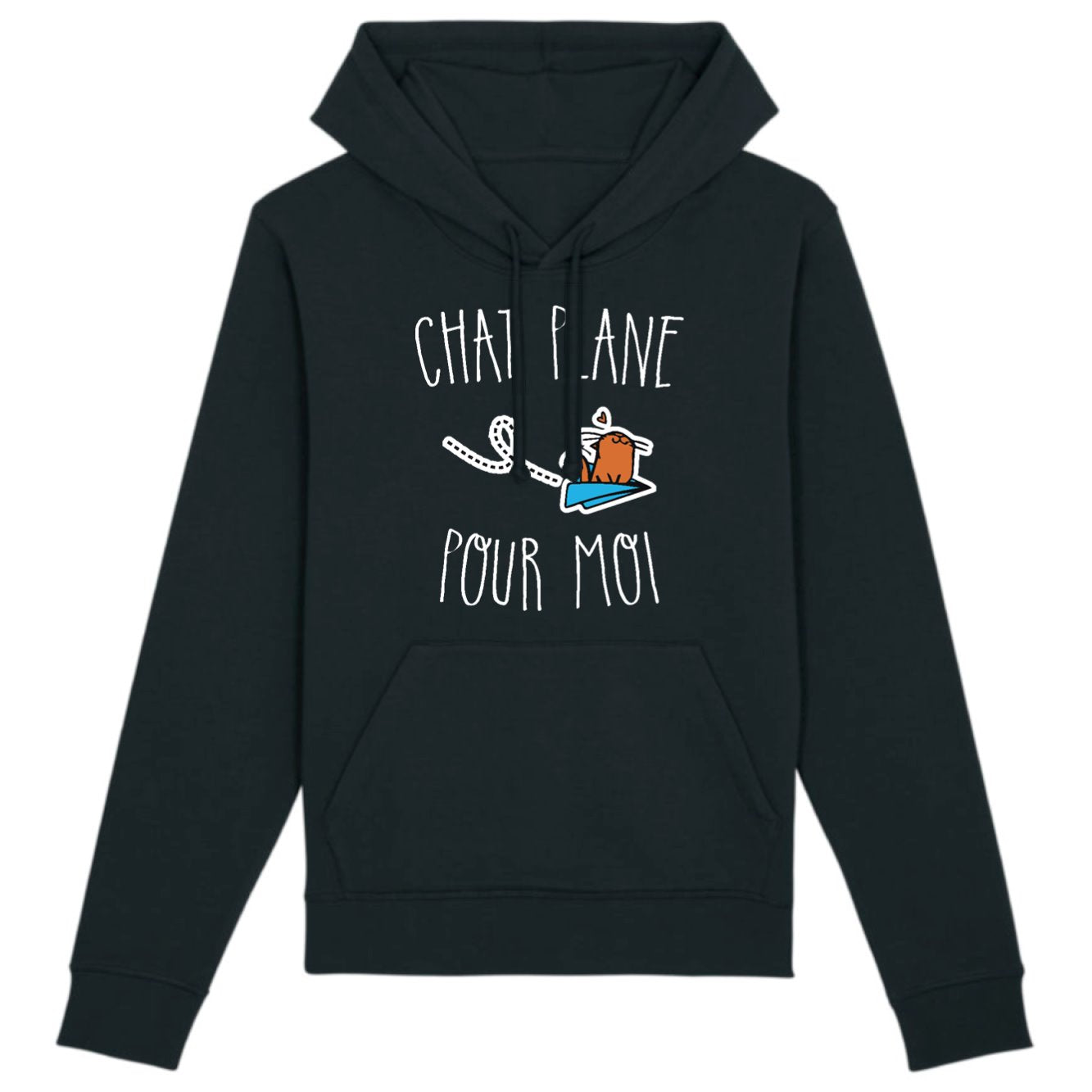 Sweat Capuche Adulte Chat plane pour moi