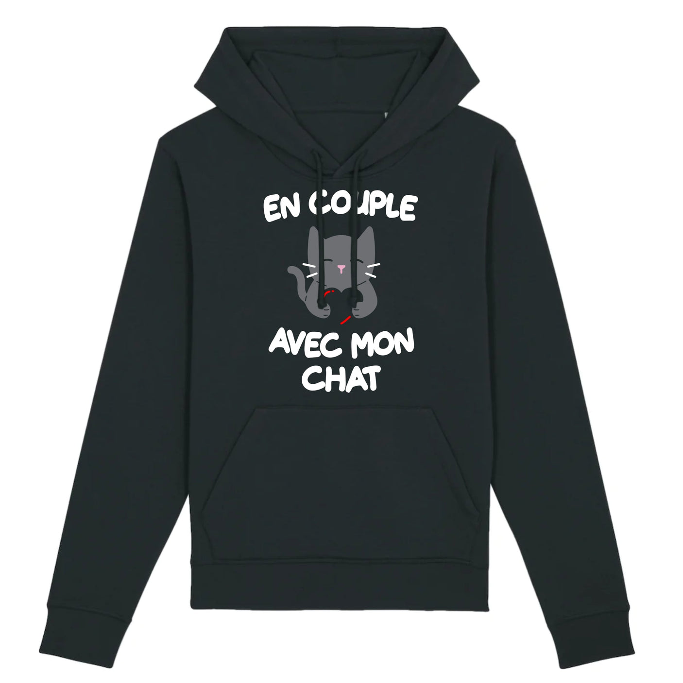 Sweat Capuche Adulte En couple avec mon chat