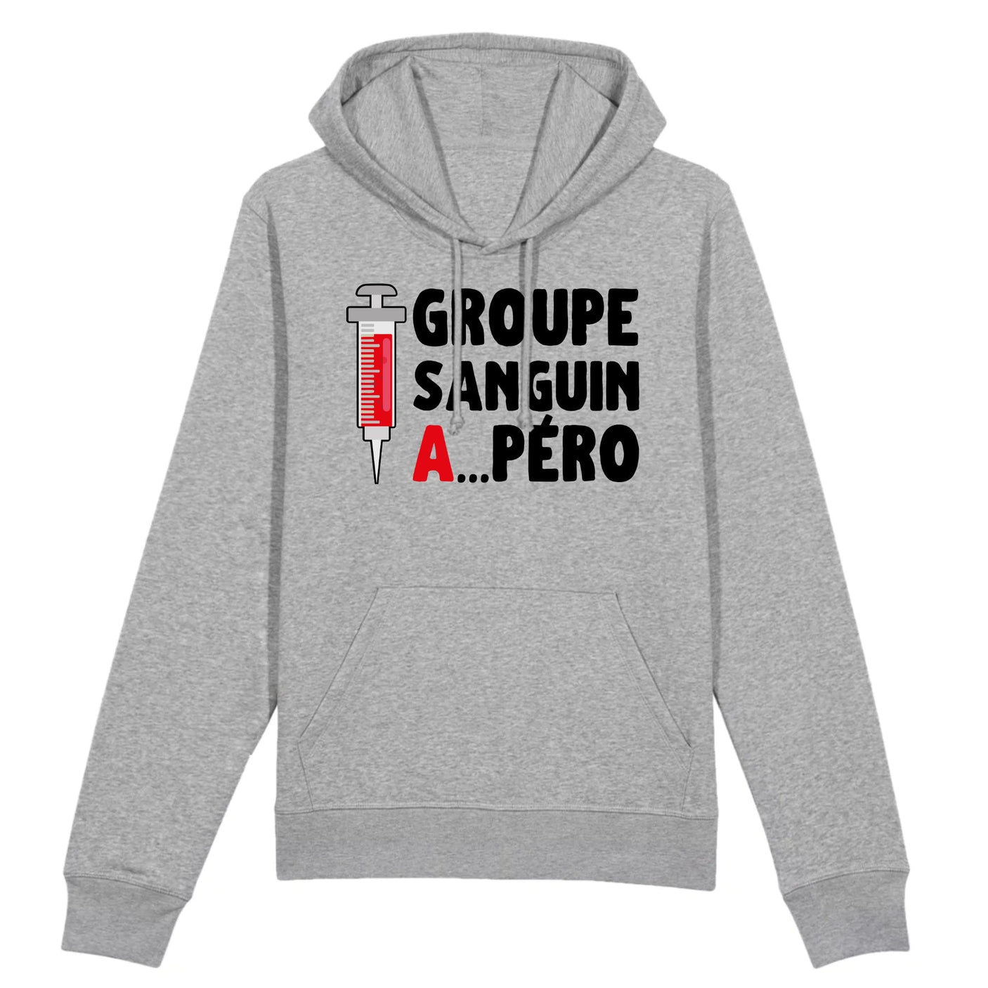 Sweat Capuche Adulte Groupe sanguin Apéro