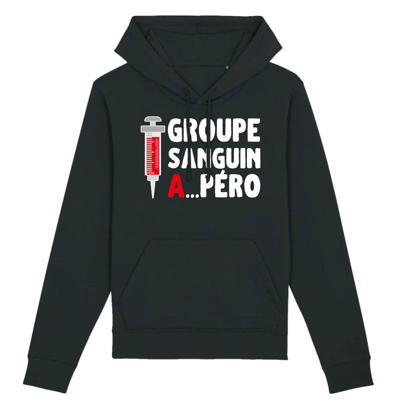 Sweat Capuche Adulte Groupe sanguin Apéro