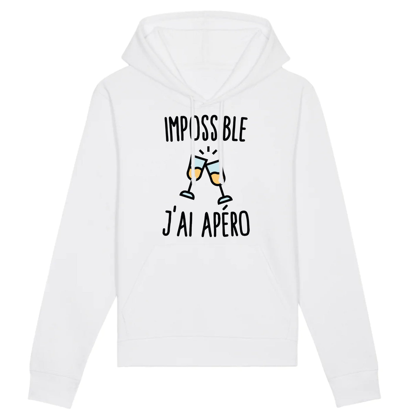Sweat Capuche Adulte Impossible j'ai apéro