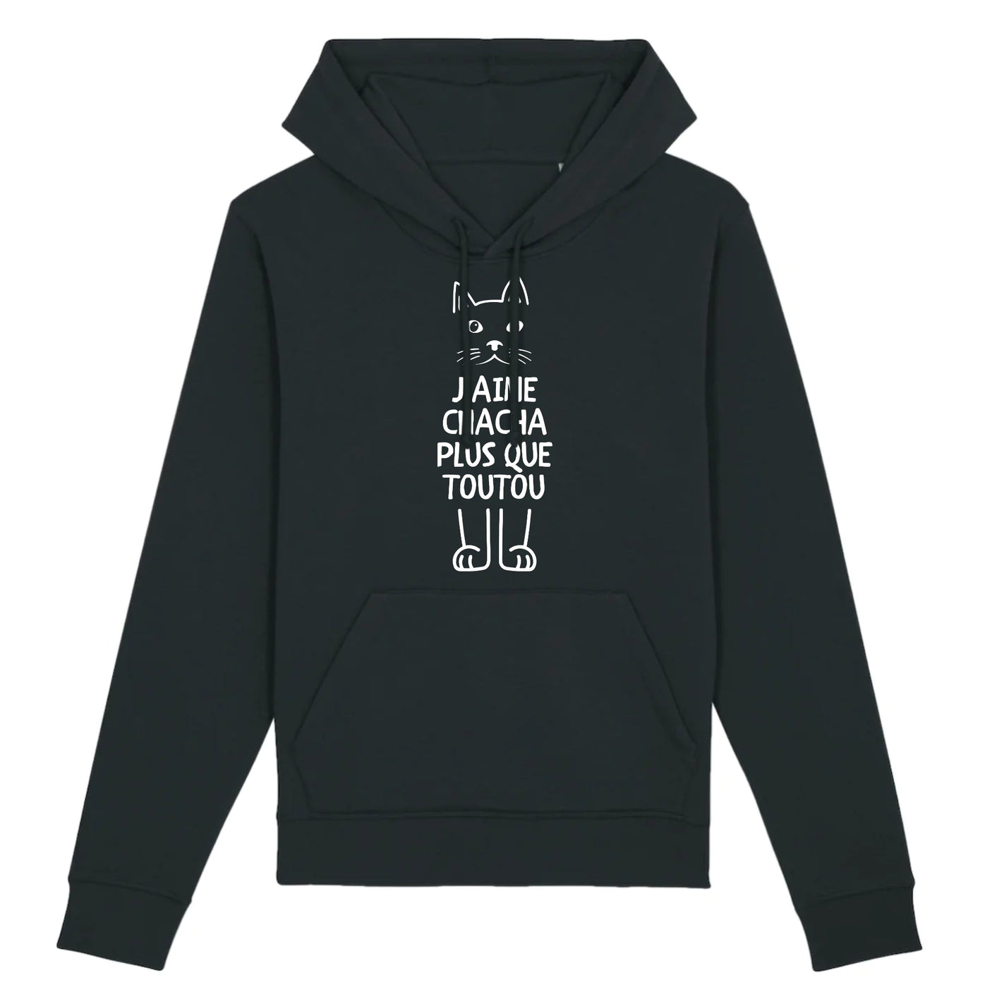 Sweat Capuche Adulte J'aime chacha plus que toutou