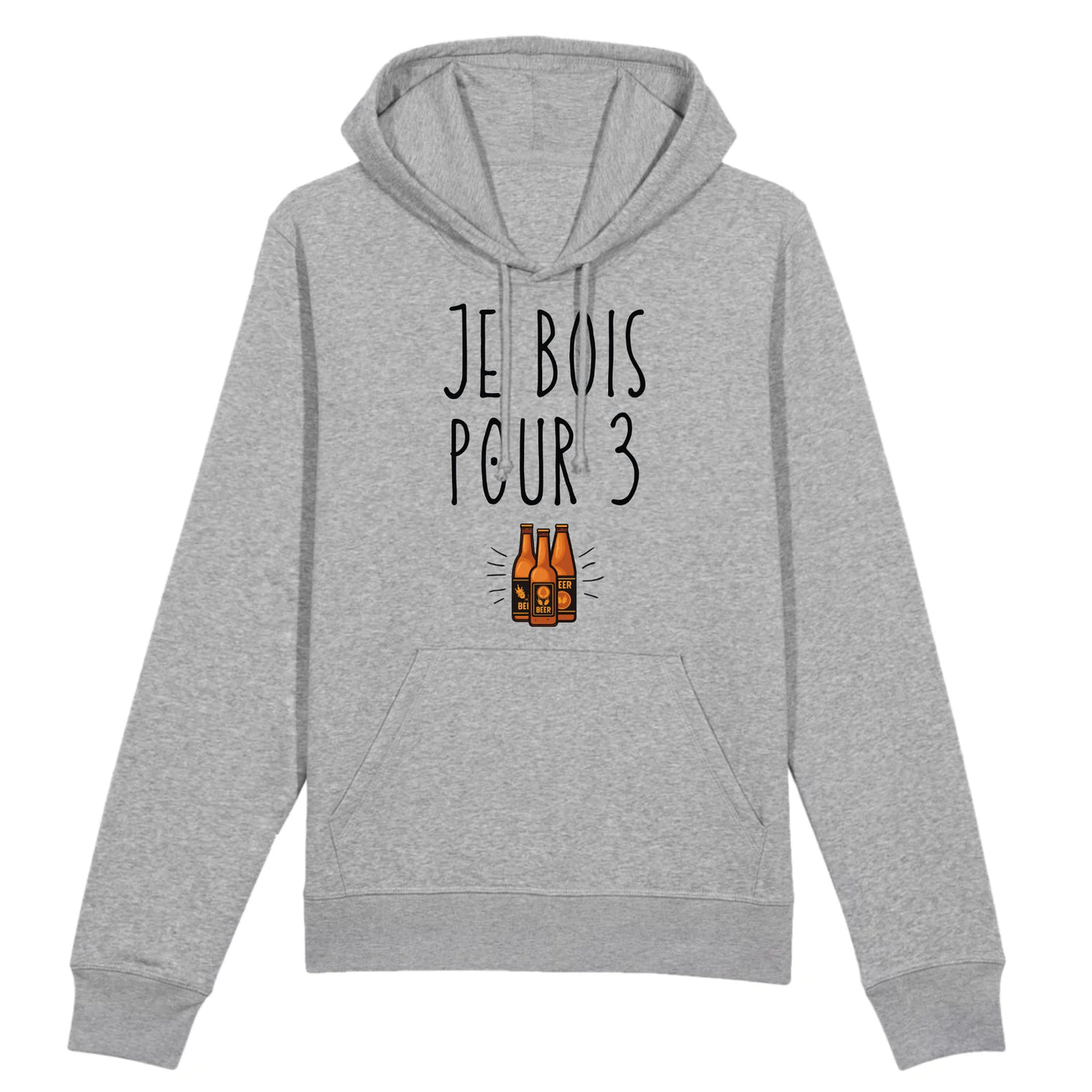 Sweat Capuche Adulte Je bois pour 3