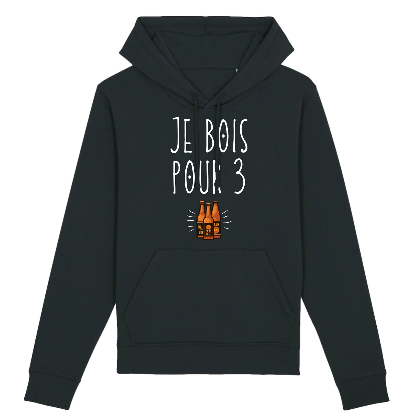 Sweat Capuche Adulte Je bois pour 3