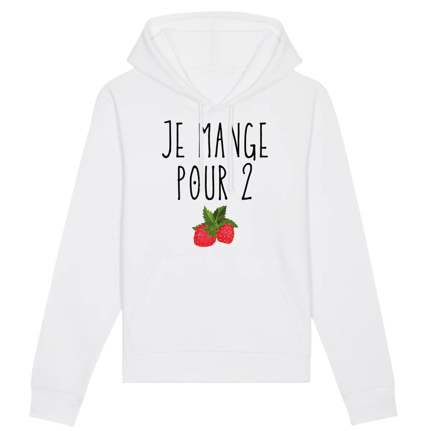 Sweat Capuche Adulte Je mange pour 2