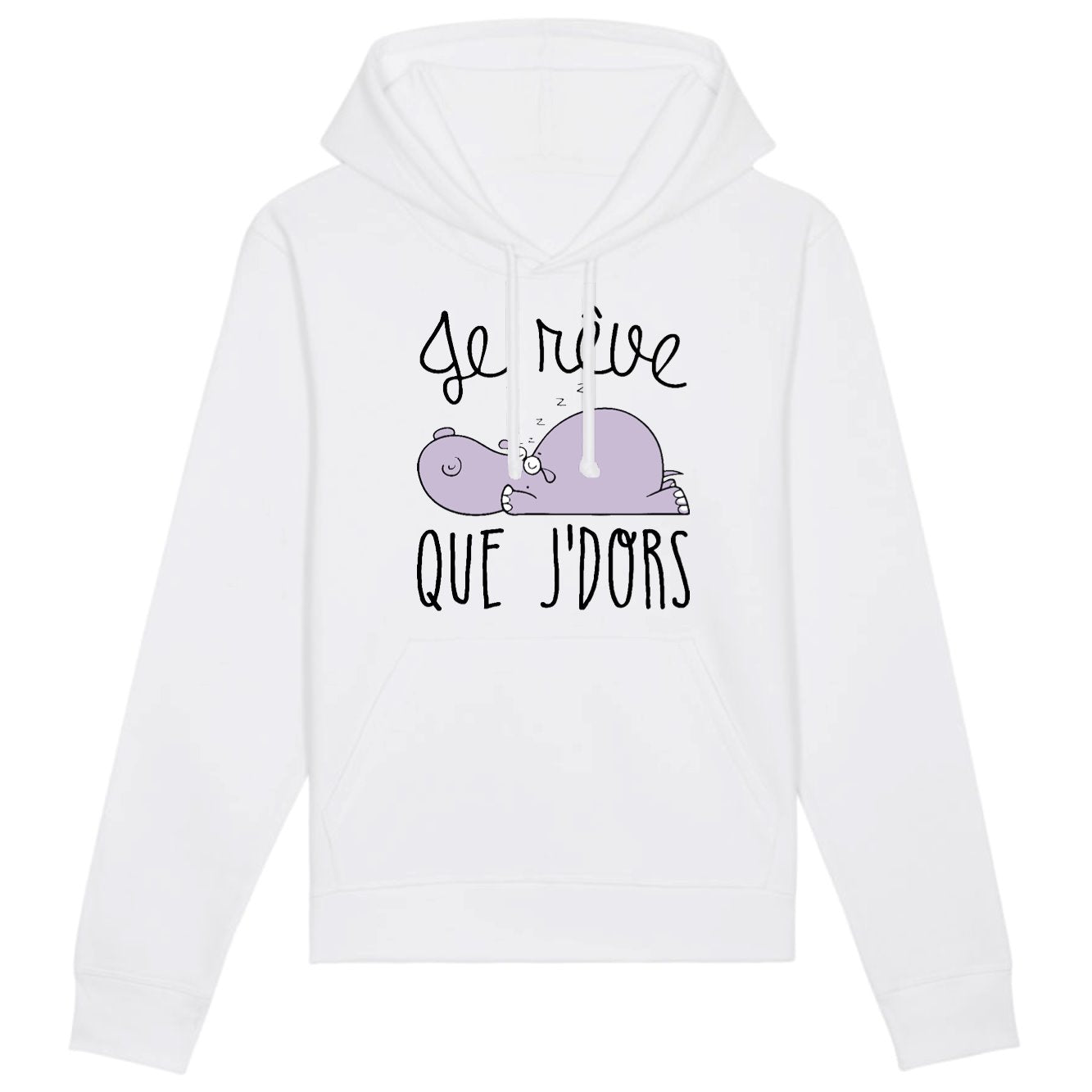 Sweat Capuche Adulte Je rêve que je dors