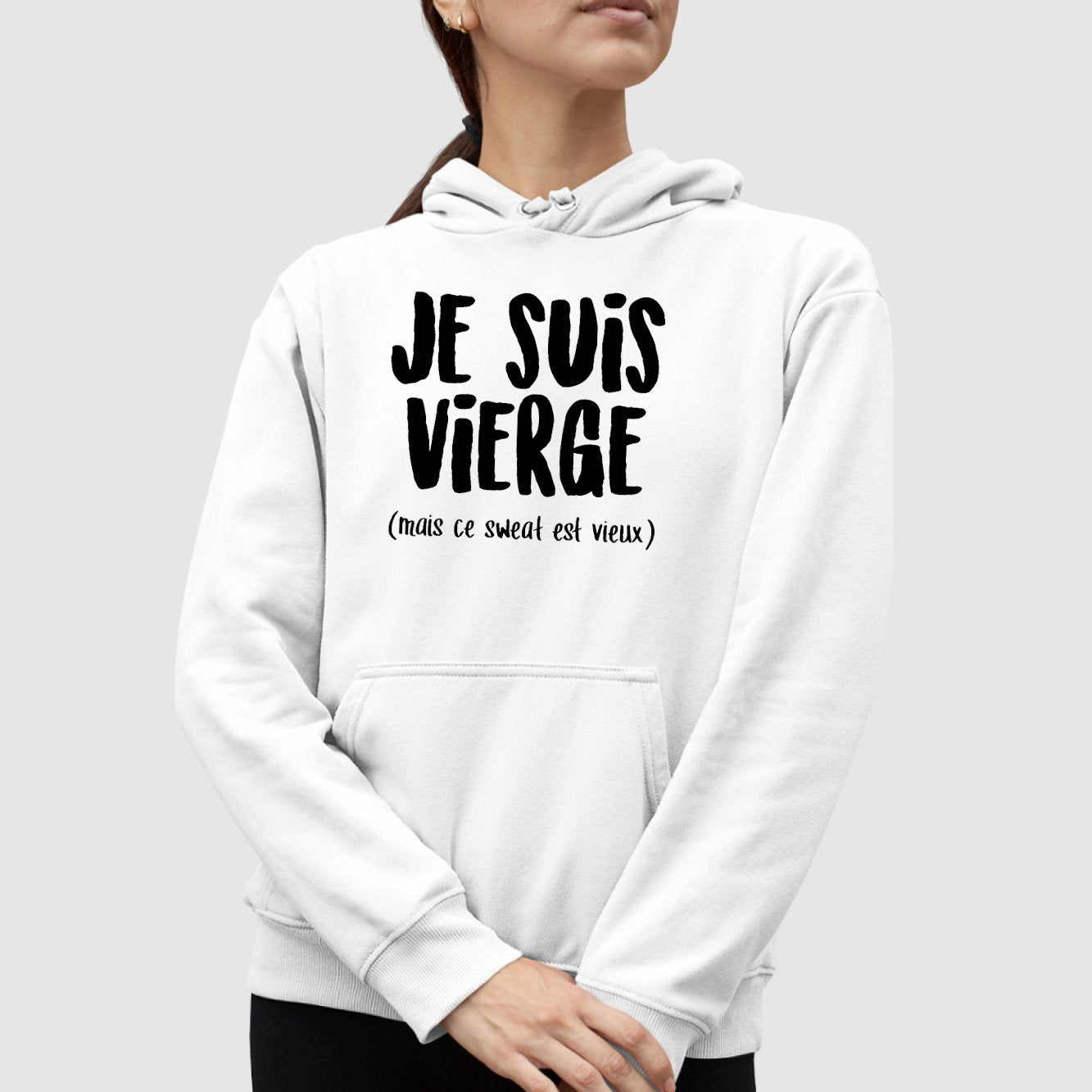 Sweat Capuche Adulte Je suis vierge Id e cadeau original