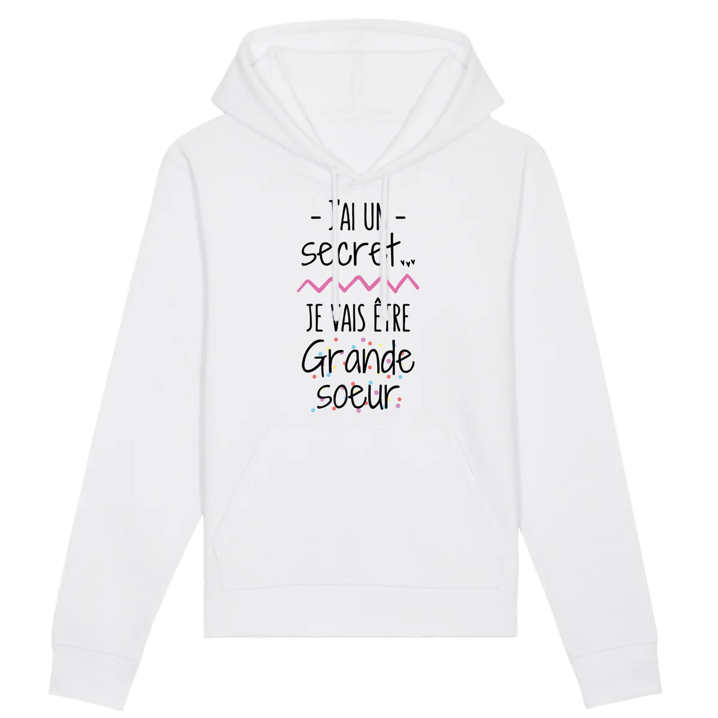 Sweat Capuche Adulte Je vais être grande soeur