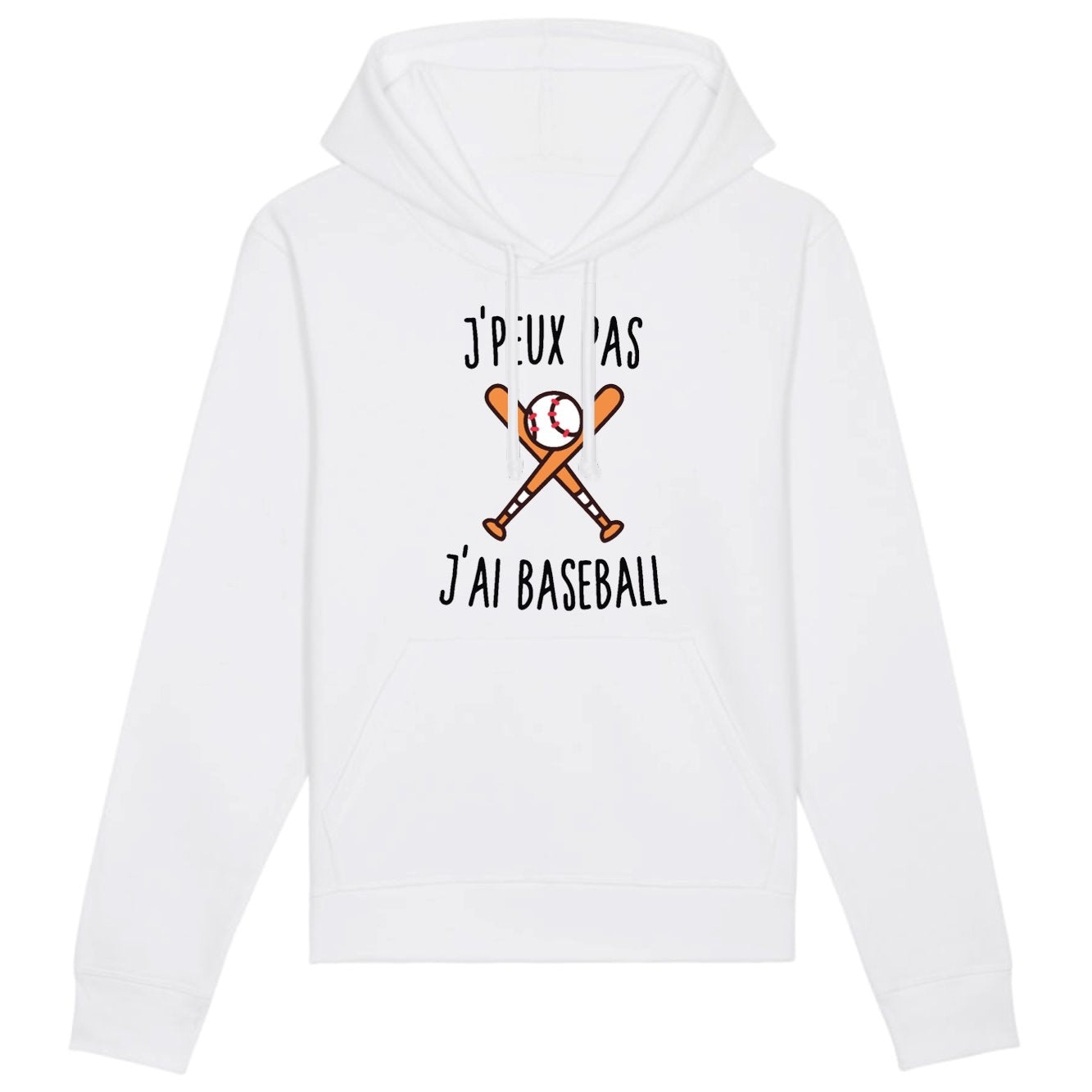 Sweat Capuche Adulte J'peux pas j'ai baseball