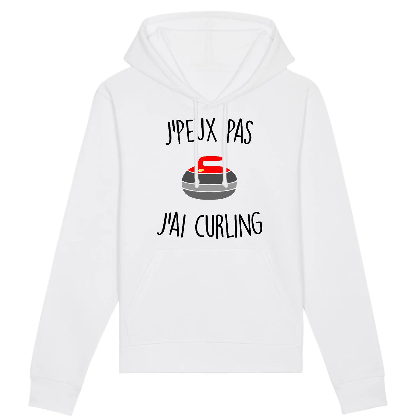 Sweat Capuche Adulte J'peux pas j'ai curling