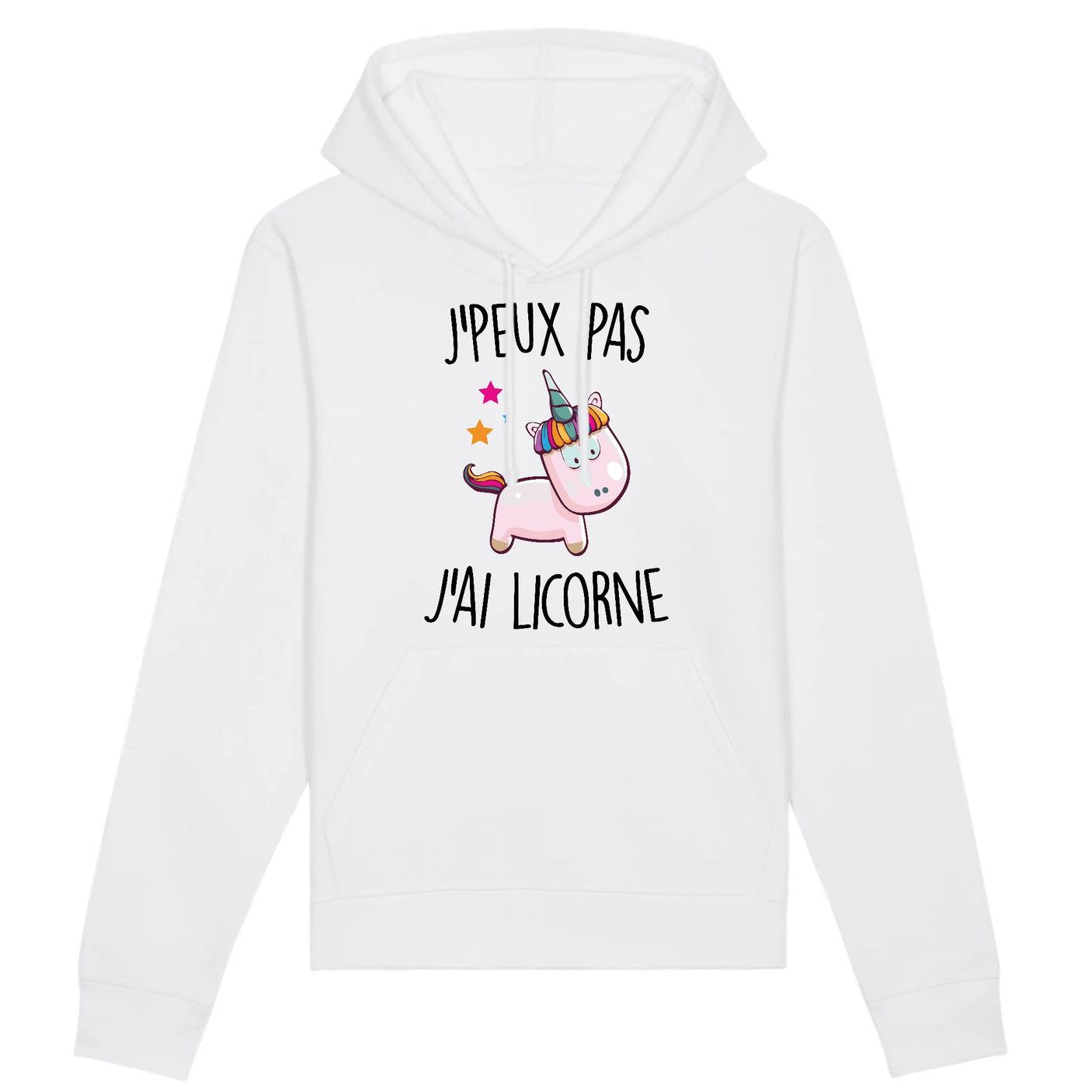 Sweat Capuche Adulte J'peux pas j'ai licorne