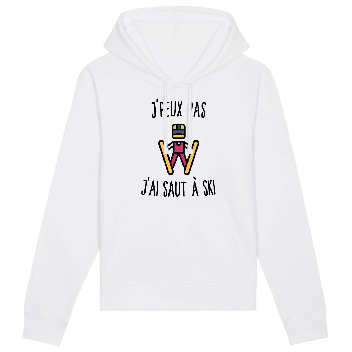 Sweat Capuche Adulte J'peux pas j'ai saut à ski