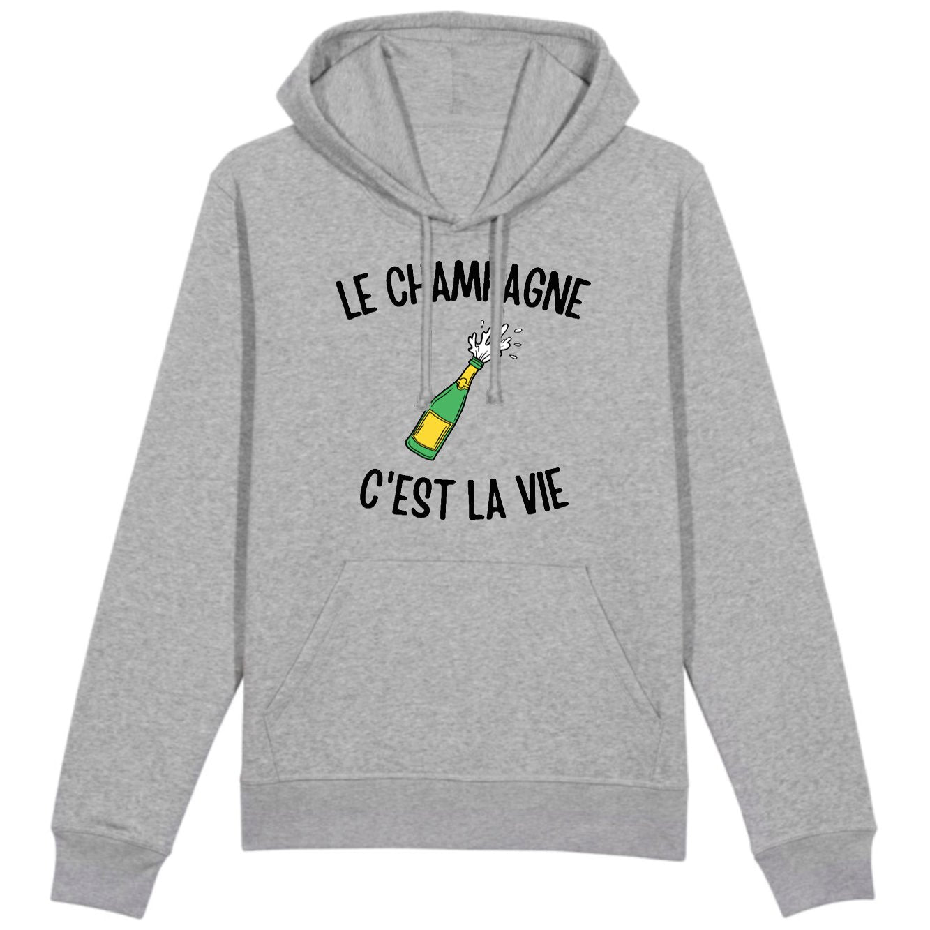 Sweat Capuche Adulte Le champagne c'est la vie