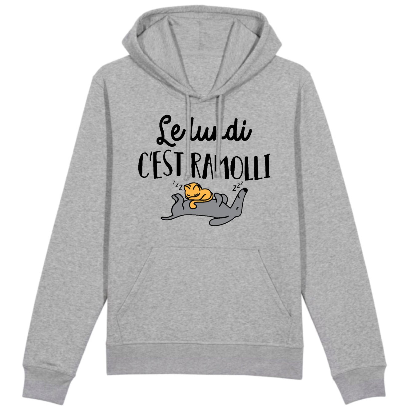 Sweat Capuche Adulte Le lundi c'est ramolli