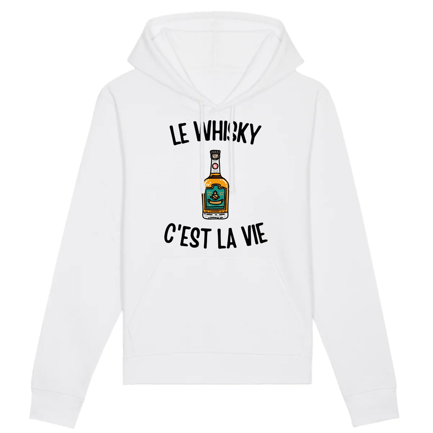 Sweat Capuche Adulte Le whisky c'est la vie