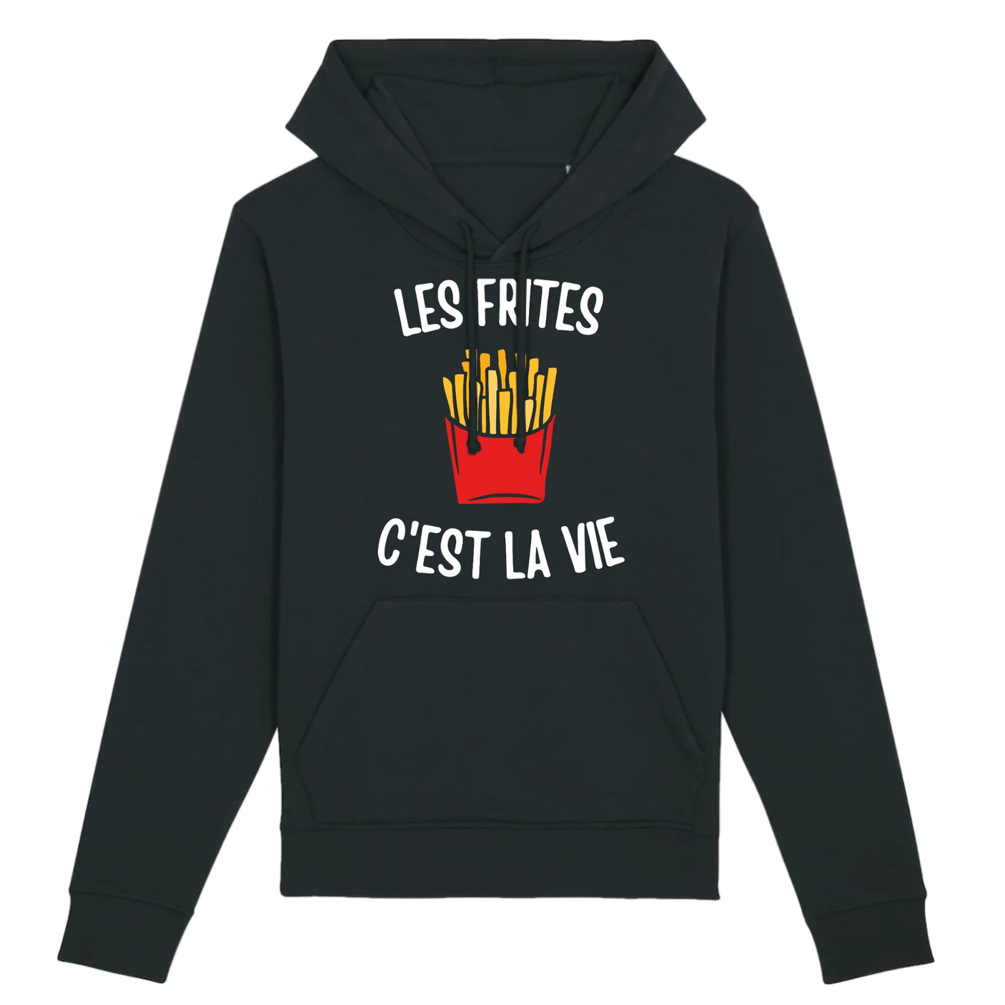 Sweat Capuche Adulte Les frites c'est la vie