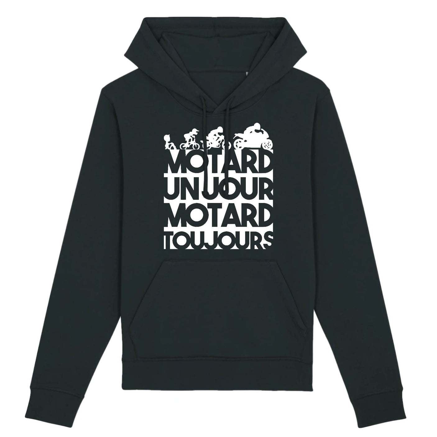 Sweat Capuche Adulte Motard un jour