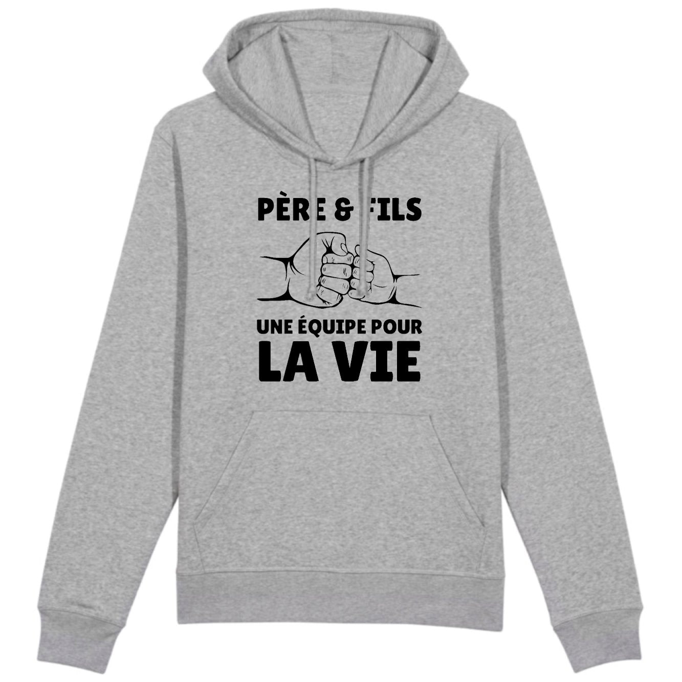 Sweat Capuche Adulte Père et fils une équipe pour la vie