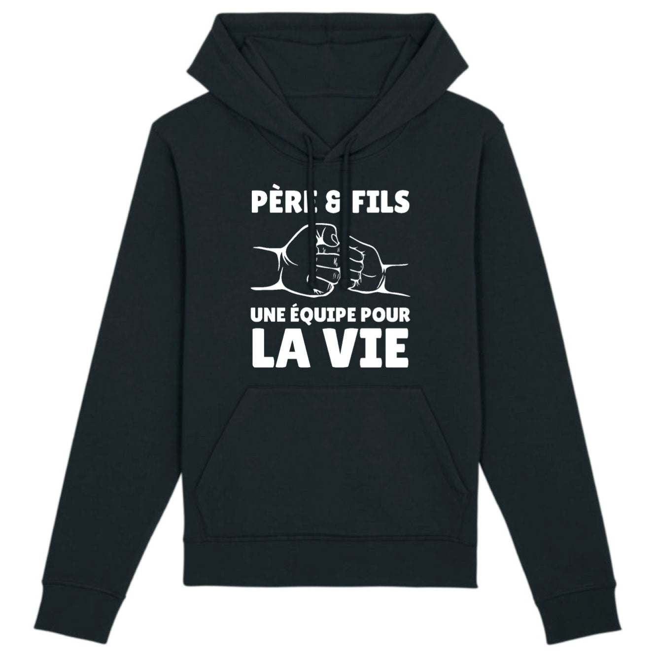 Sweat Capuche Adulte Père et fils une équipe pour la vie