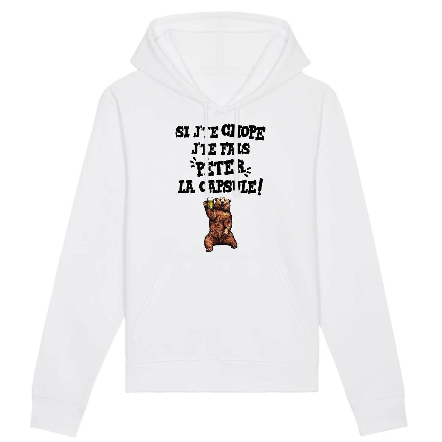 Sweat Capuche Adulte Si j'te chope