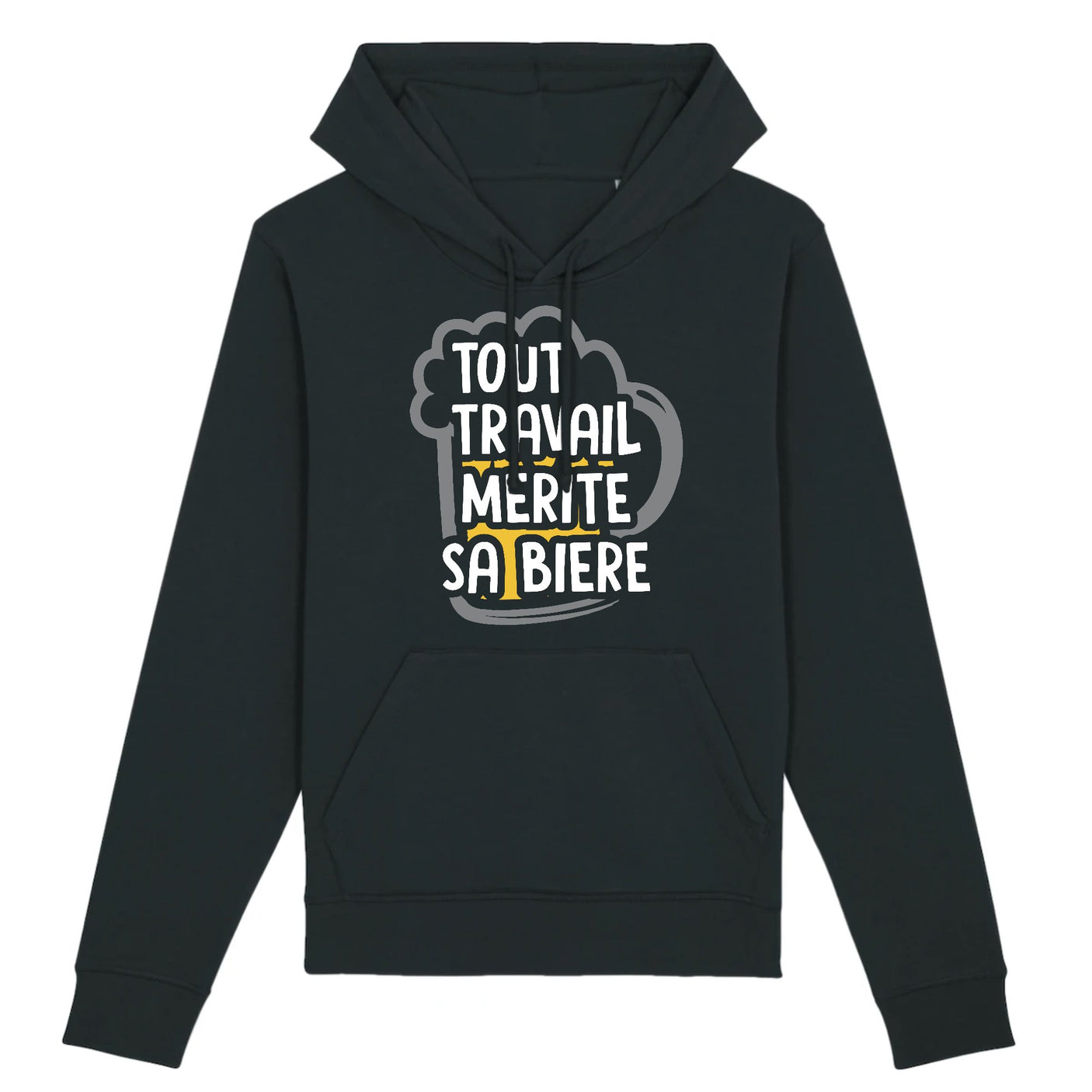 Sweat Capuche Adulte Tout travail mérite sa bière