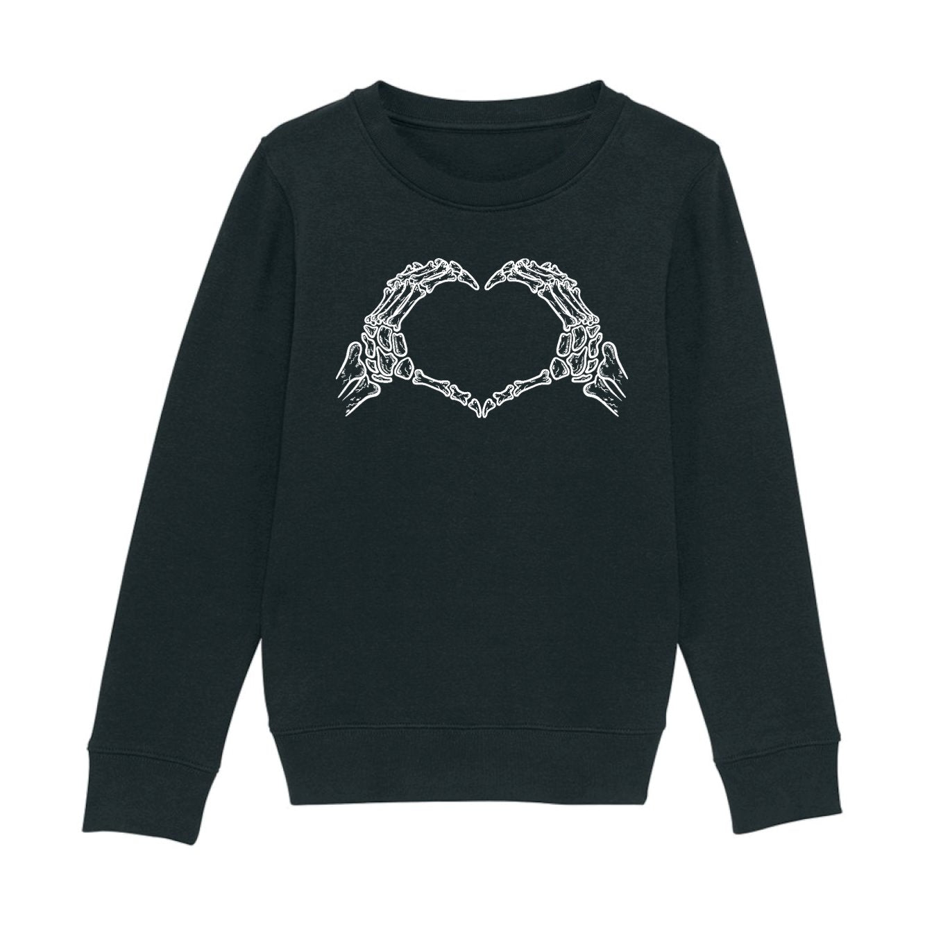 Sweat Enfant Coeur mains squelette