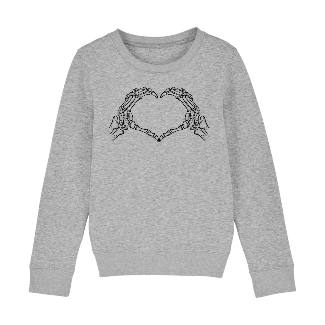 Sweat Enfant Coeur mains squelette