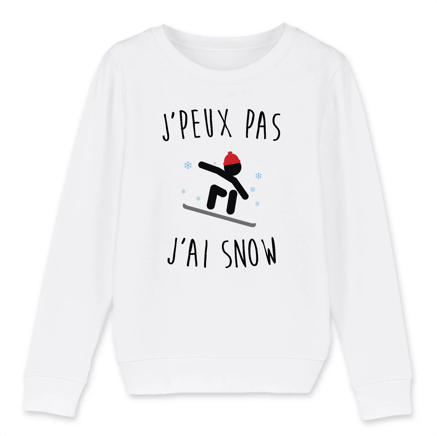 Sweat Enfant J'peux pas j'ai snow