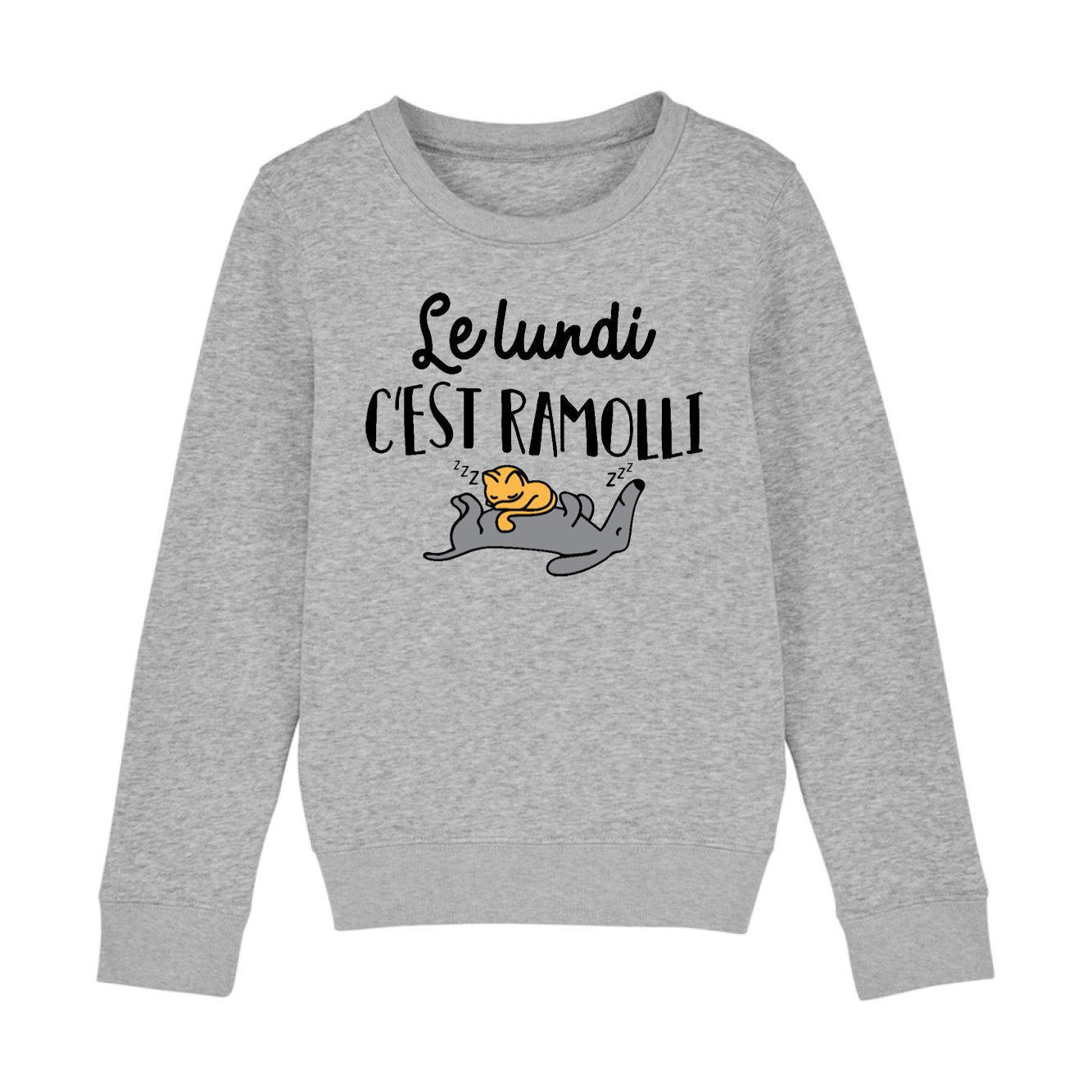 Sweat Enfant Le lundi c'est ramolli