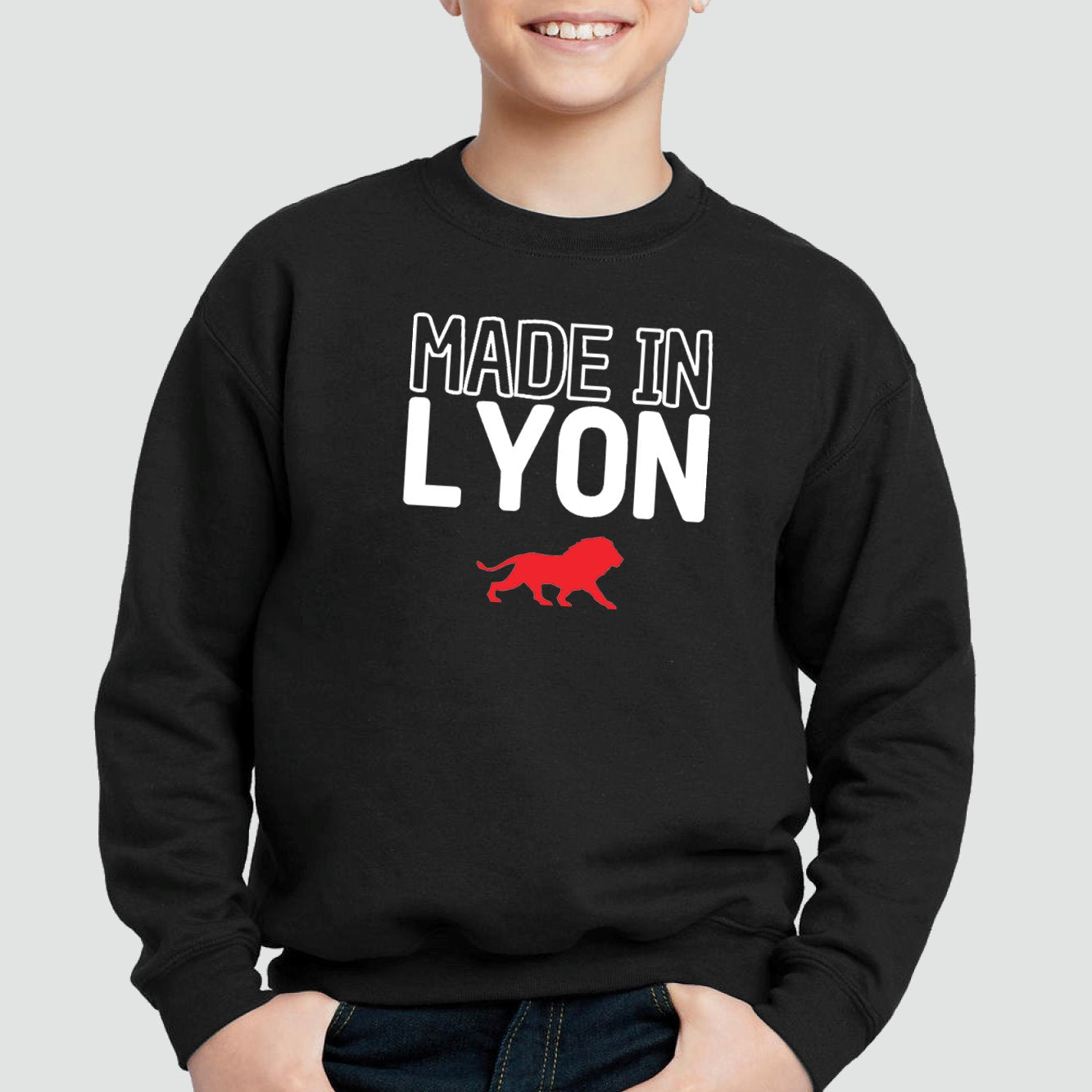 Sweat Enfant Made in Lyon Noir