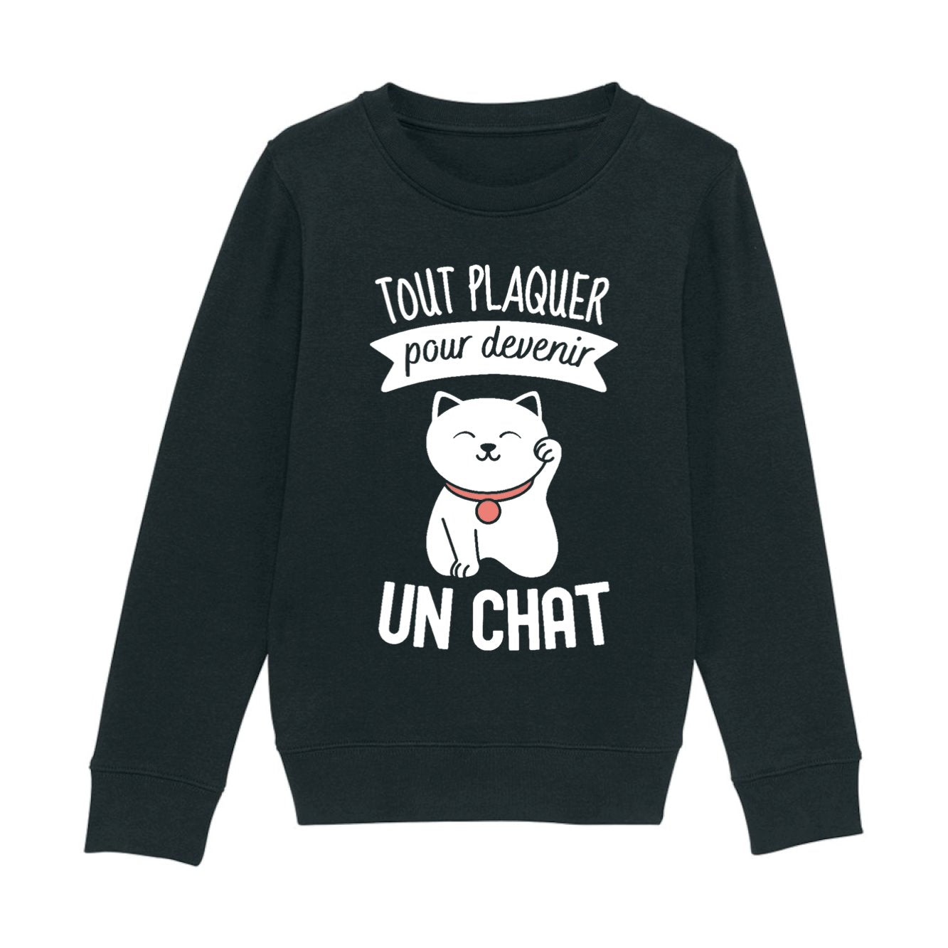 Sweat Enfant Tout plaquer pour devenir un chat