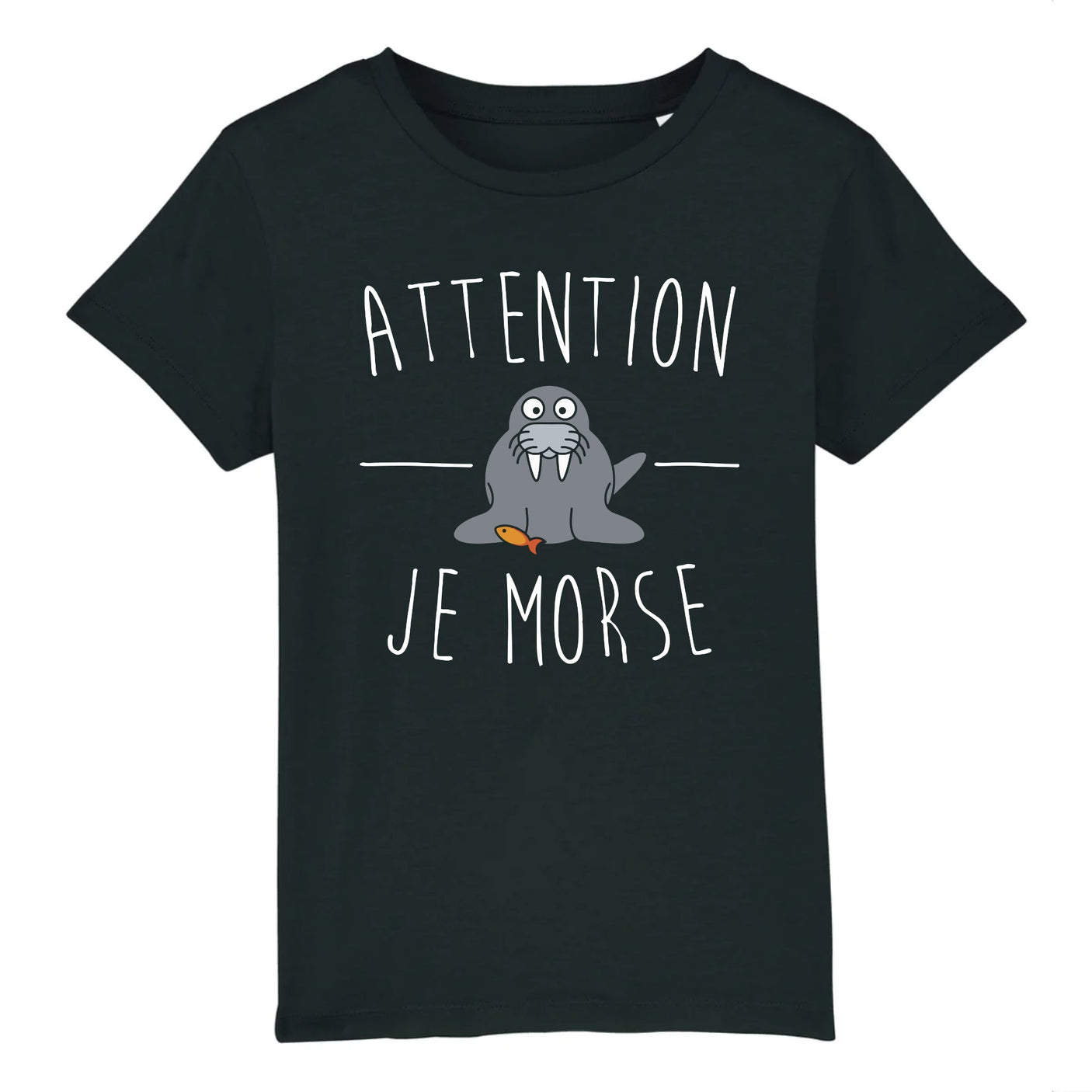 T-Shirt Enfant Attention je mords