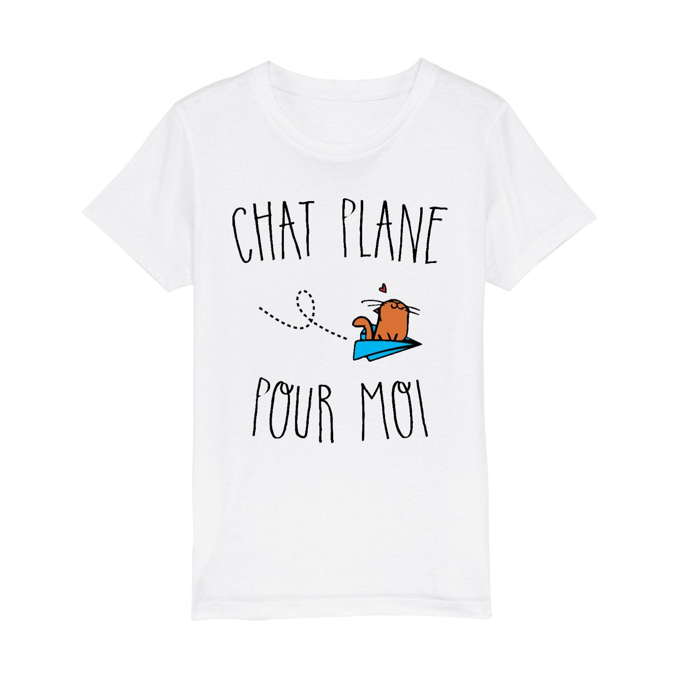 T-Shirt Enfant Chat plane pour moi