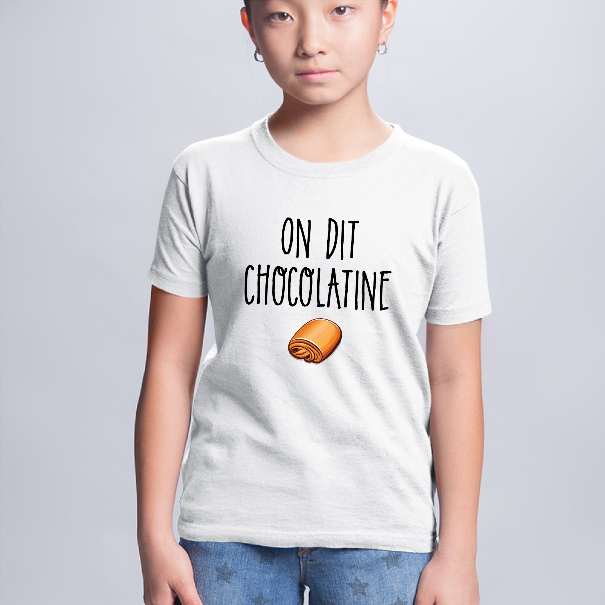 T Shirt Enfant On dit chocolatine Id e cadeau original