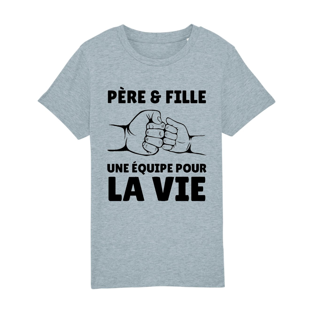 T-Shirt Enfant Père et fille une équipe pour la vie