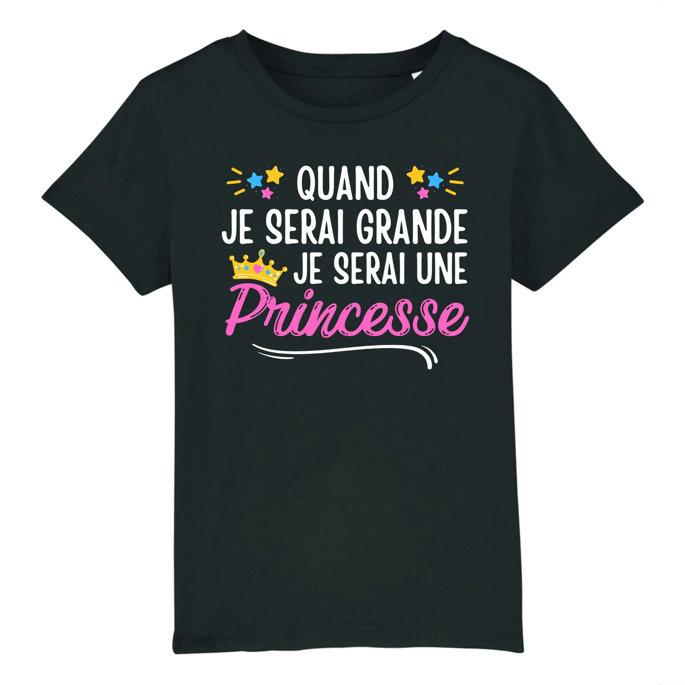T-Shirt Enfant Quand je serai grande je serai une princesse