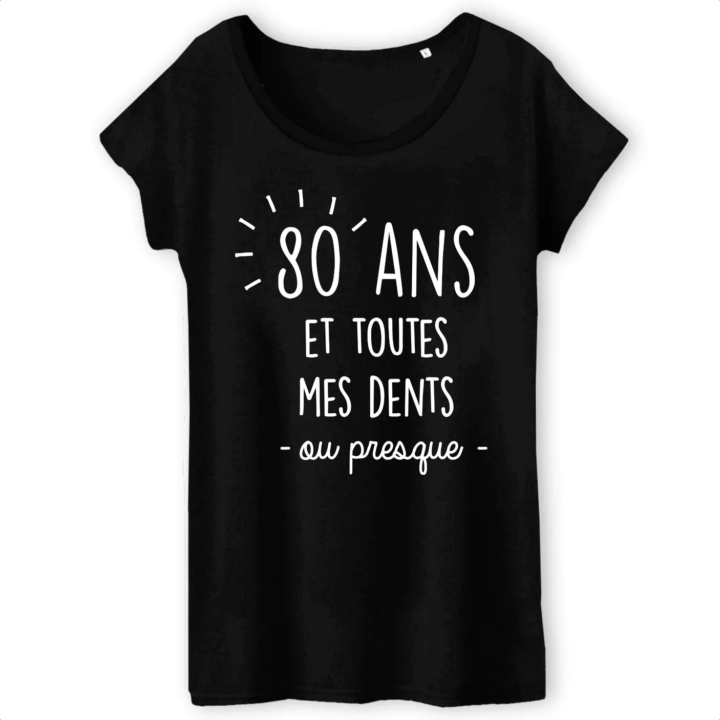 T-Shirt Femme Anniversaire 80 ans