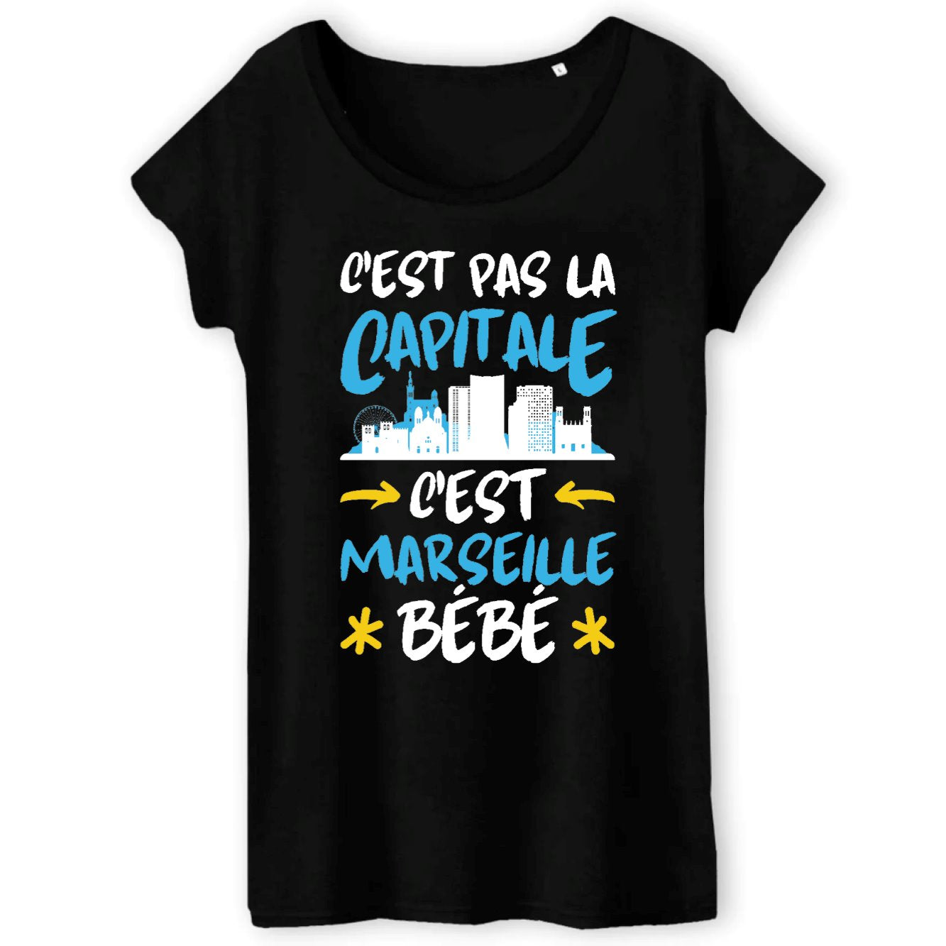 T-Shirt Femme C'est pas la capitale c'est Marseille bébé