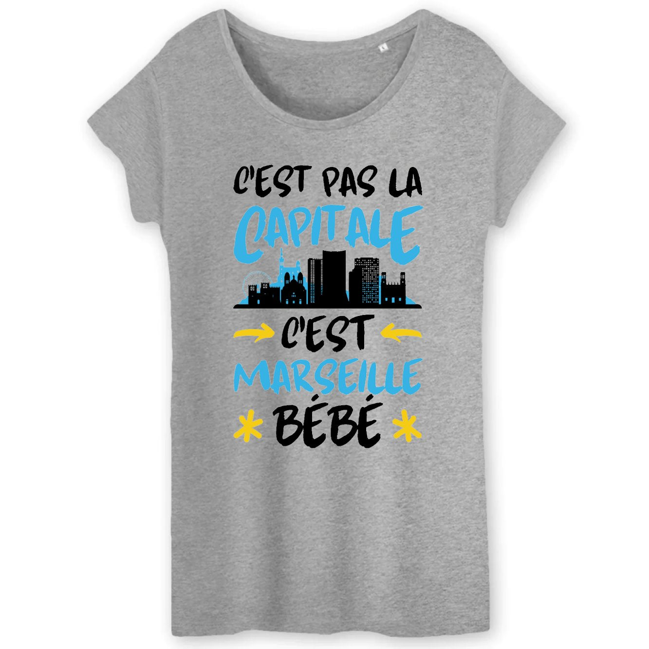 T-Shirt Femme C'est pas la capitale c'est Marseille bébé