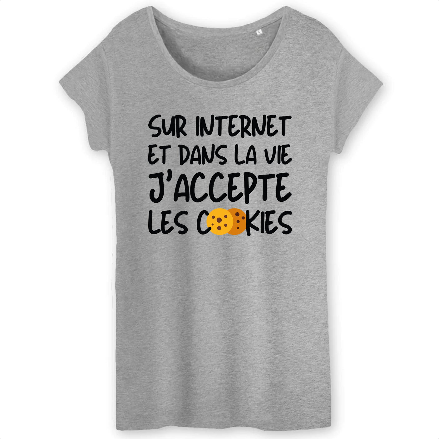 T-Shirt Femme J'accepte les cookies