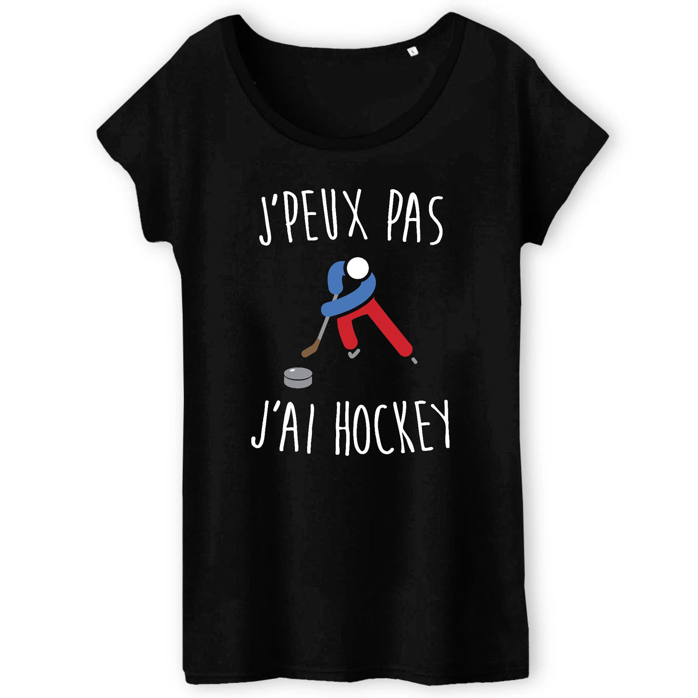 T-Shirt Femme J'peux pas j'ai hockey