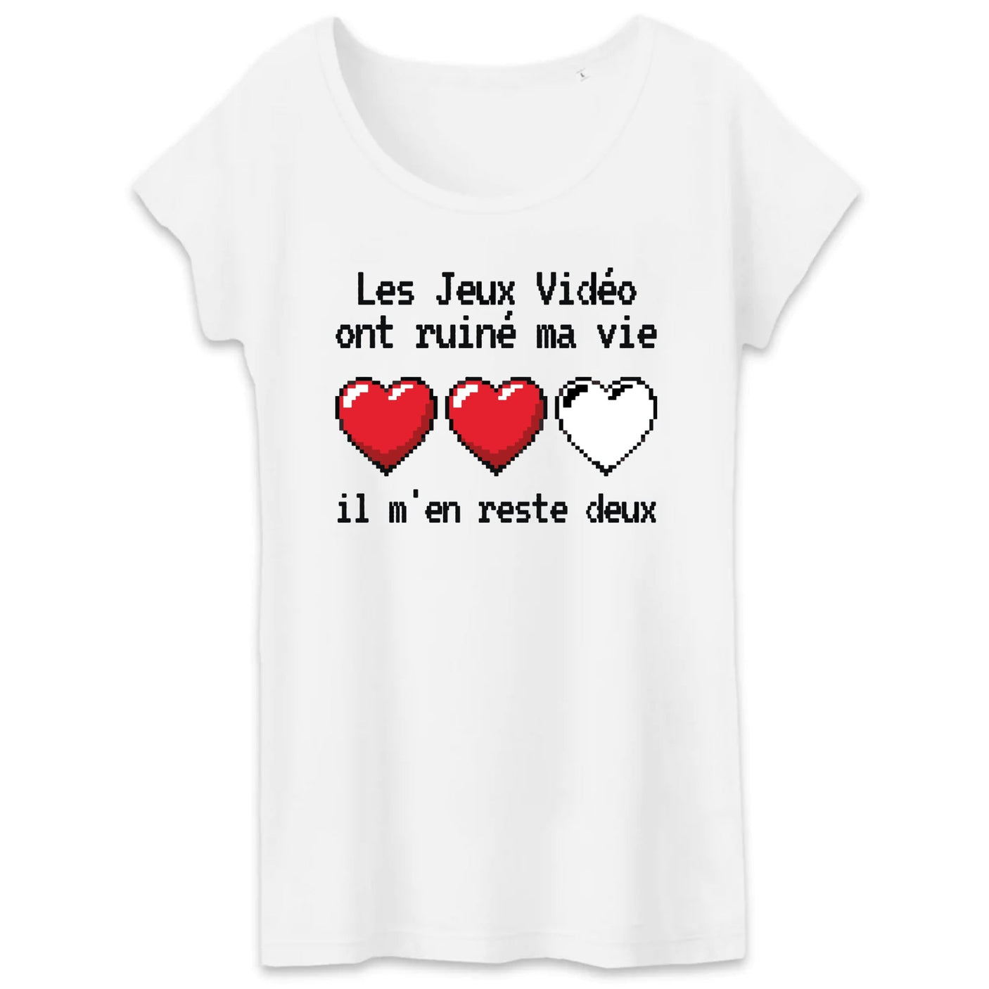 T-Shirt Femme Les jeux vidéo ont ruiné ma vie il m'en reste deux