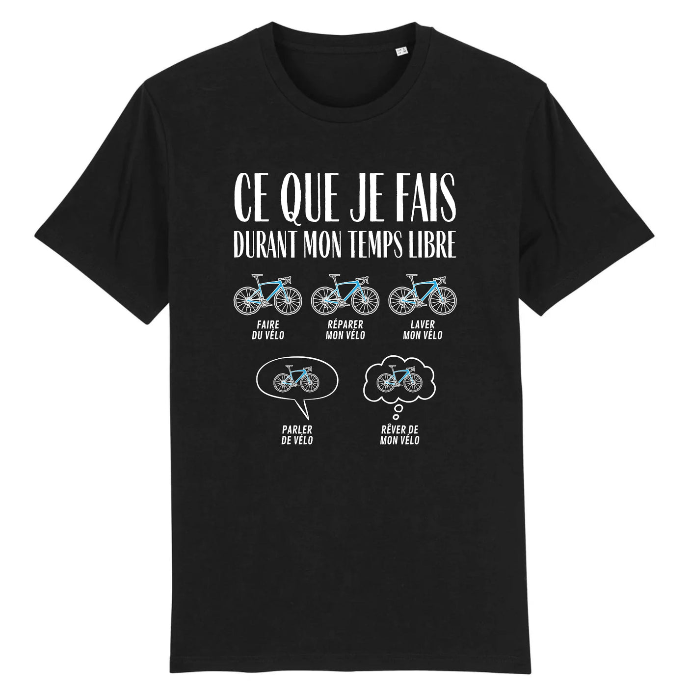 T-Shirt Homme Ce que je fais durant mon temps libre Vélo