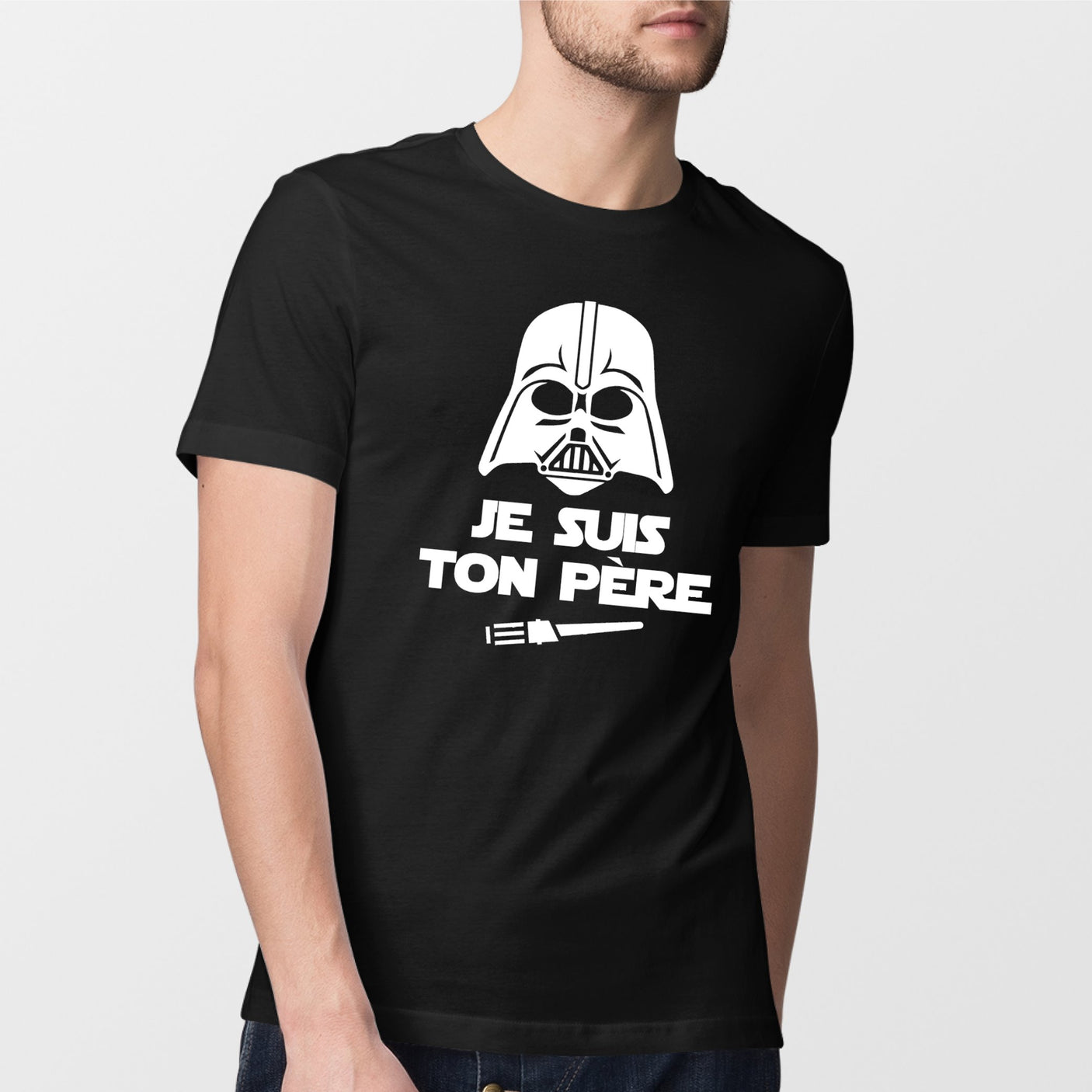 T-Shirt Homme Je suis ton père Noir
