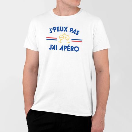 T-Shirt Homme J'peux pas j'ai apéro Blanc